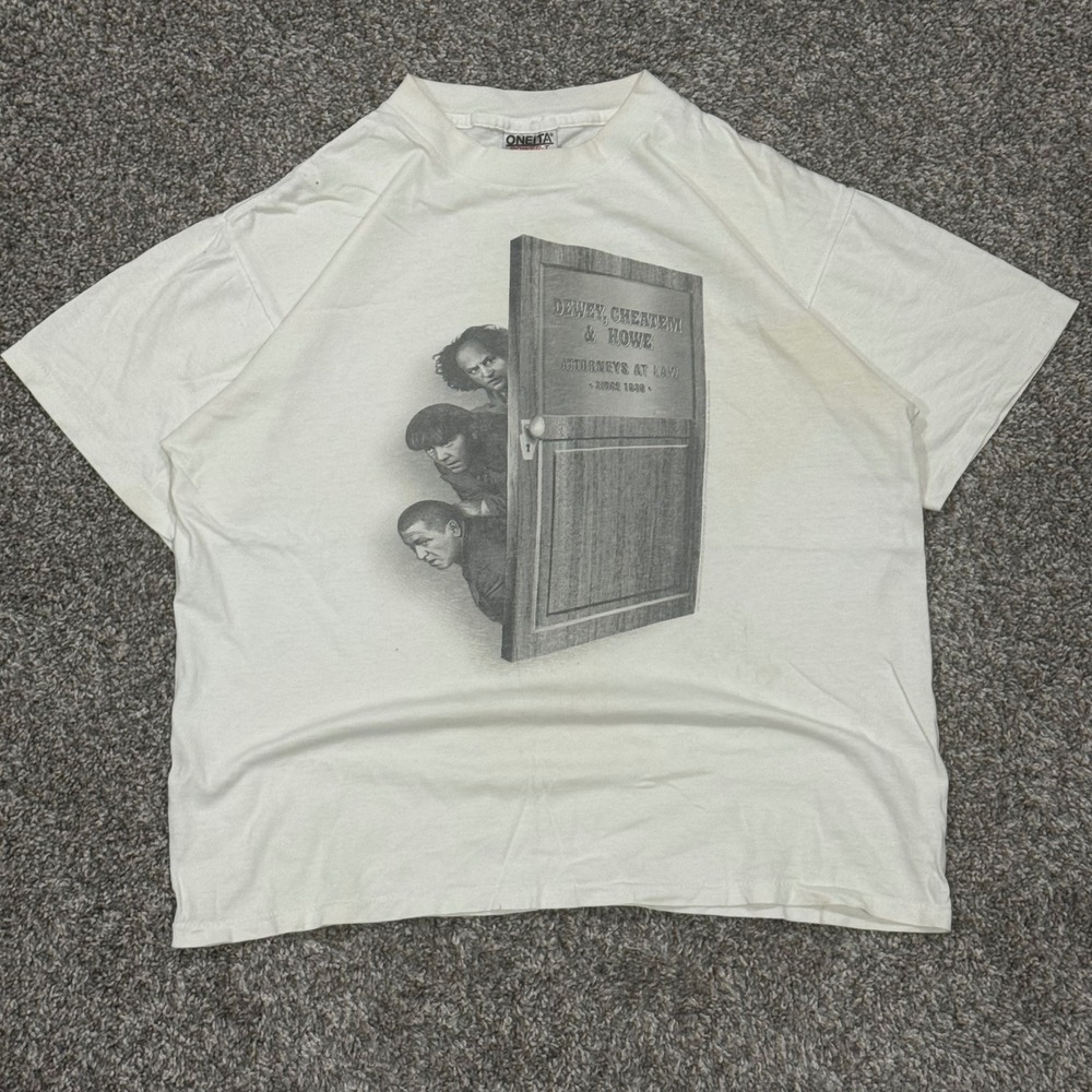 Vintage 80s Oneita Three Stooges Paper Thin T-Shirt Mens Large Single Stitch
